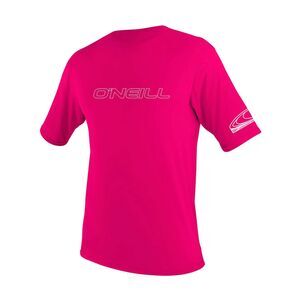 O'Neill Kid's Bright Pink Basic Short Sleeve Loose Fit Rashguard, Size 4